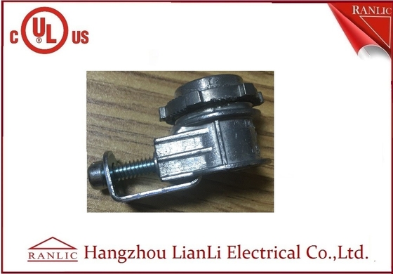 Chiny Szare ocynkowane złącze siodełka 3/8 &quot;1/2&quot; do metalowego elastycznego przewodu UL CUL dostawca