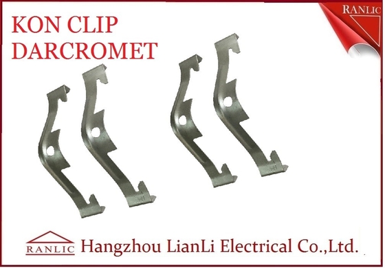 Chiny Ocynkowane elektrycznie złączki kablowe EMT NO 65 Klips do kół ze stali manganowej Kon Clip dostawca