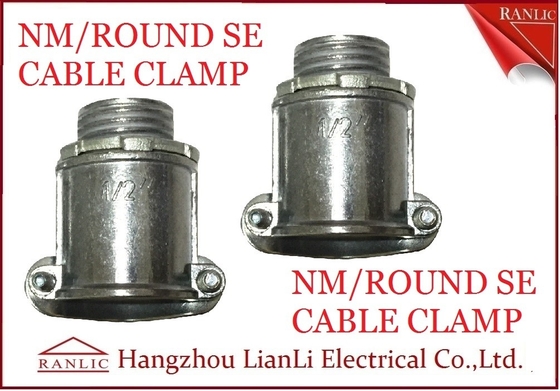 Chiny Aluminiowy okrągły zacisk kablowy SE 1/2 &quot;3/4&quot; NM do łączenia przewodu ze skrzynką wylotową dostawca